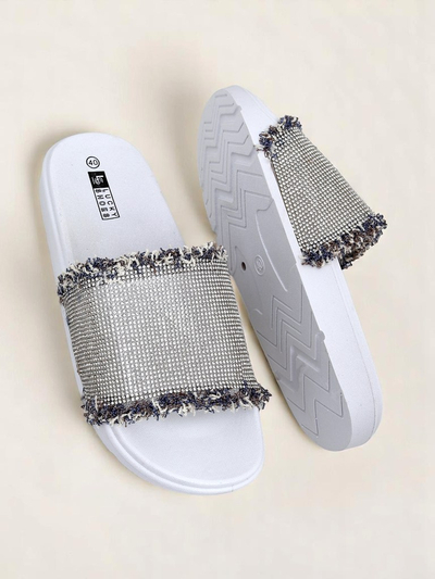 Royalfashion Ženski natikači na ravni podlogi SparkleWalk