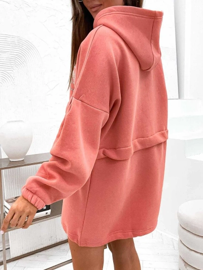 Royalfashion Ženska pamučna minica s kapuljačom