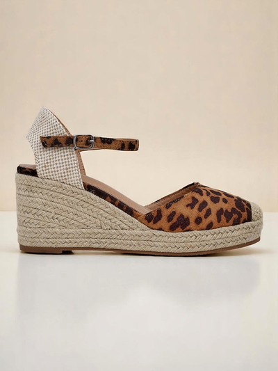 Aurelia Leopard Polne pete Royalfashion ženske eko usnje camel
