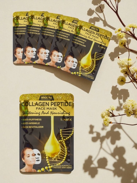 Aurora Collagenus Peptide Mask – Haokali maska za posvetlitev obraza 10 kos.