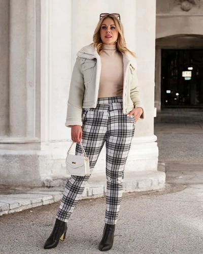 Royalfashion Segrete ženske hlače tegging PLUS SIZE