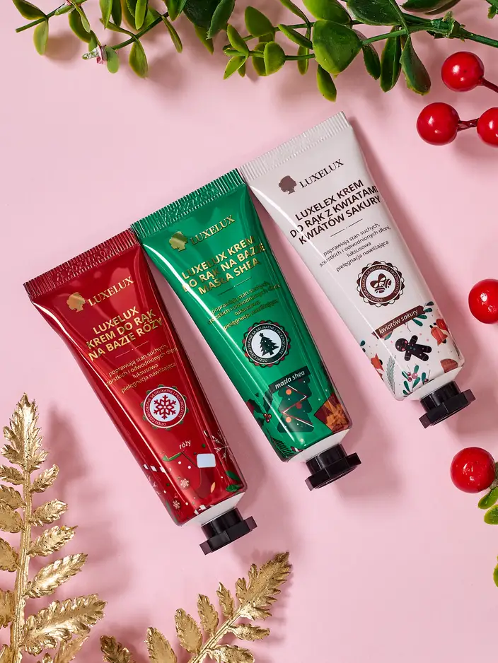 Luxelux božični set krem za roke iz serije botanične esence 25g