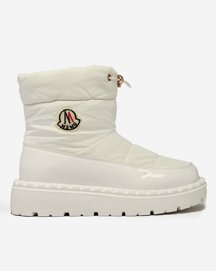 Royalfashion Ženski škornji z drsenjem v beli barvi Ireda