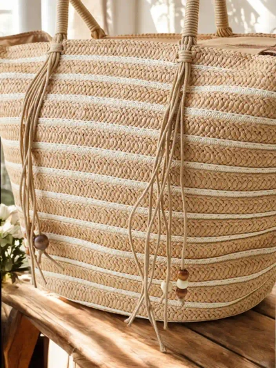 Royalfashion Velika slamnata torba za ženske