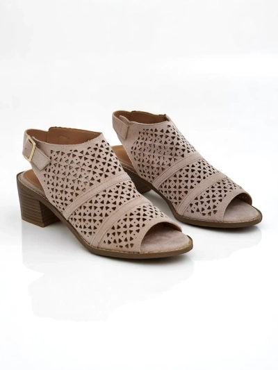 Royalfashion Ženski sandali s peto z zračnim vzorcem Elira