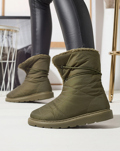 Royalfashion Ciemnozielone damskie buty a'la śniegowce Amirfu
