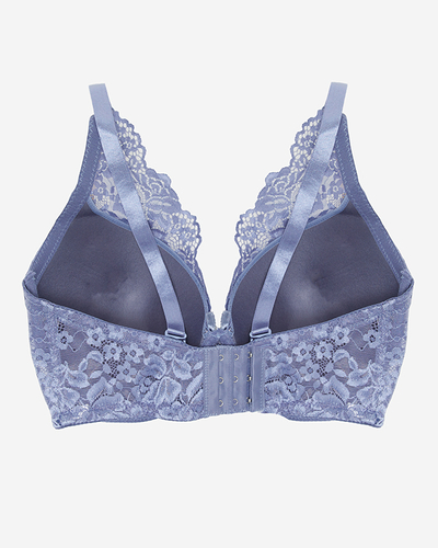 Royalfashion Biustonosz różowy z fioletowo-niebieską koronką