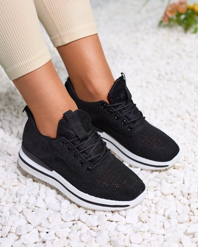 Royalfashion Czarne sportowe buty damskie Losoyta