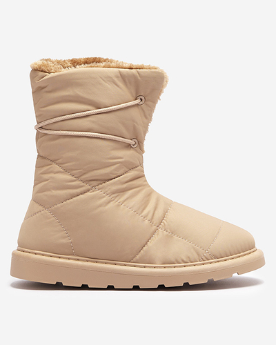 Royalfashion Jasnobrązowe damskie buty a'la śniegowce Amirfu