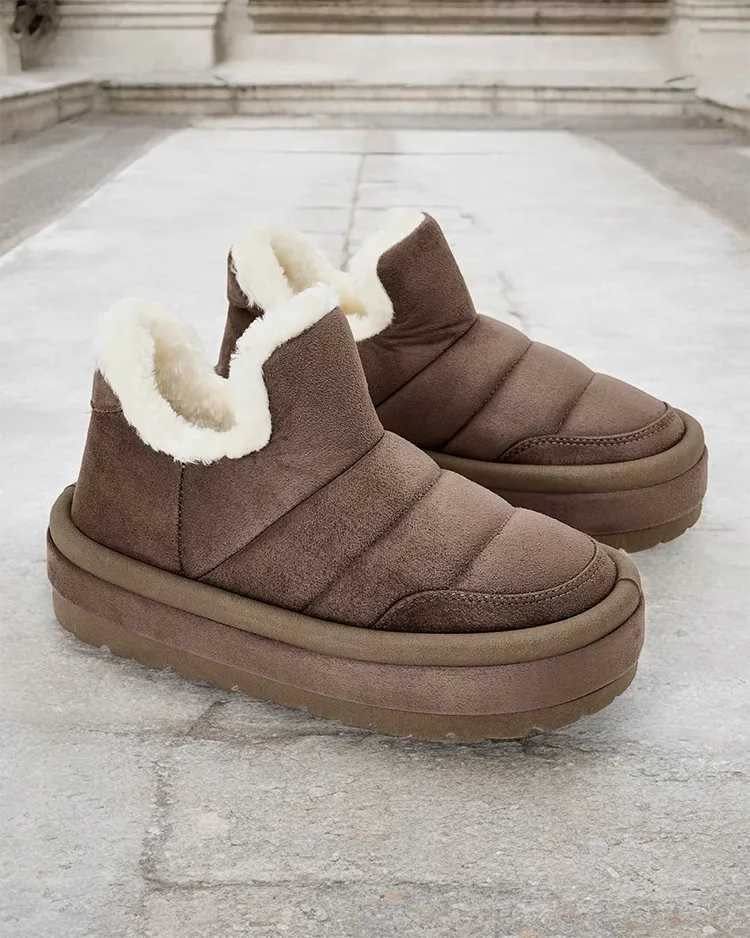 Royalfashion Ženski kratki škornji Zoeno a'la snow boots