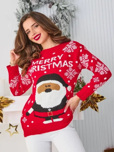 Royalfashion Ženski božični pulover s Sanom