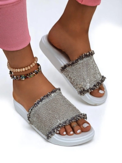 Royalfashion Ženski natikači na ravni podlogi SparkleWalk