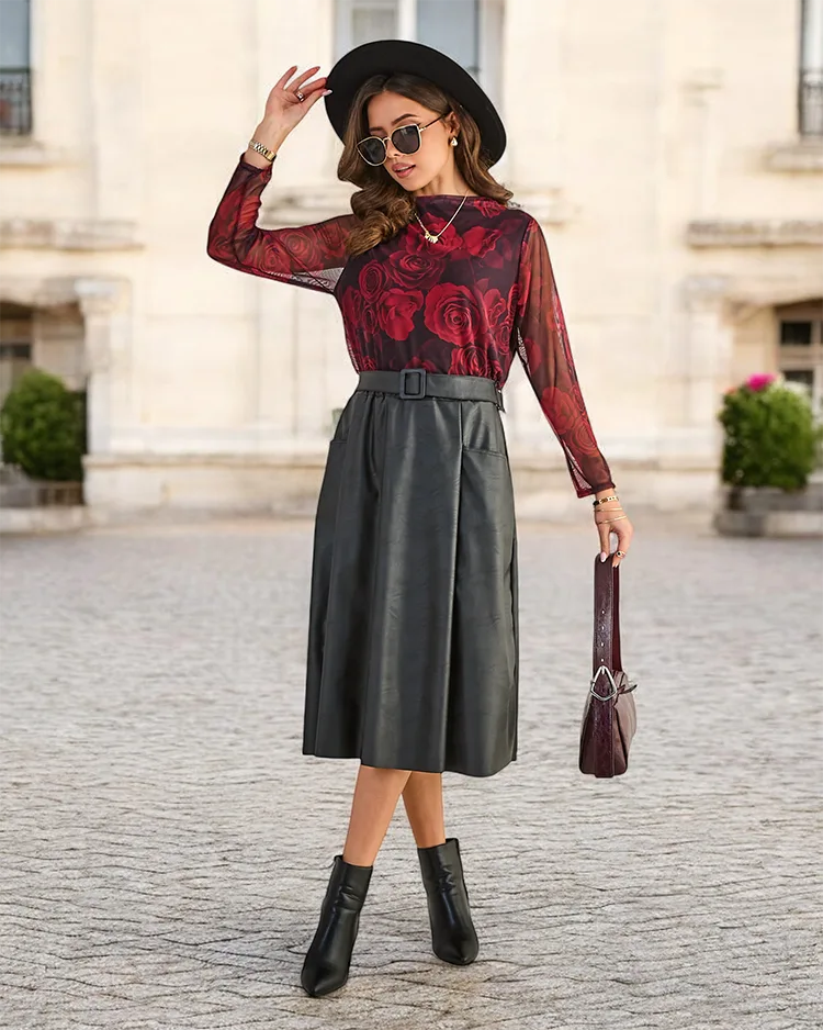 Royalfashion Ženska midi krila VELIČINA