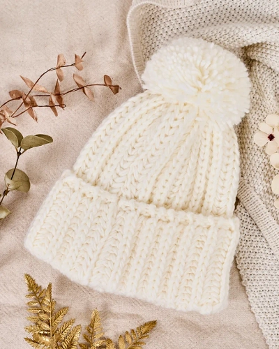 Kraljevska moda Ženska pletena kapa s pom-ponom