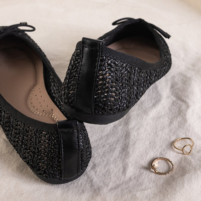 Royalfashion damskie plecione balerinki Wewo