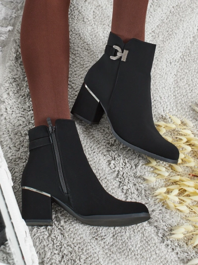 Ženski gležnarji iz eko usnja s peto Ruvina