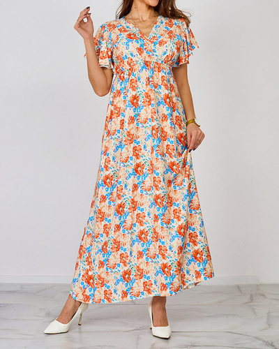 Royalfashion Ženska cvetlična midi obleka