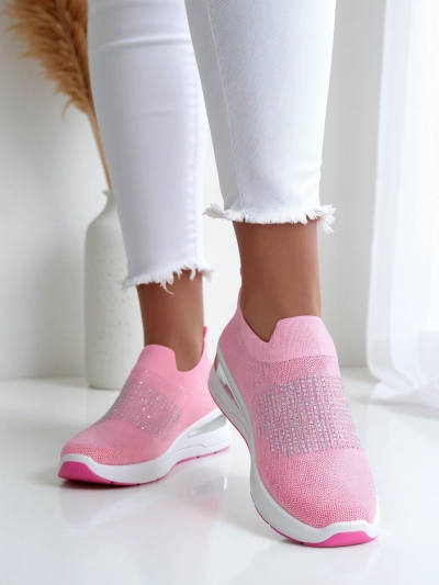 Royalfashion ženske vpeti športni čevlji na wedge z rhinestones Qelavise