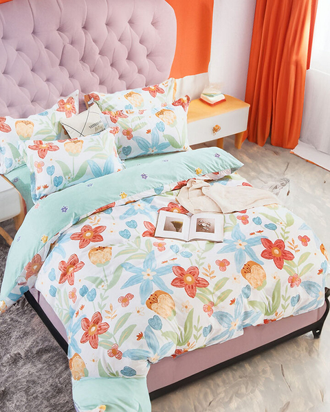 Royalfashion Cvetlična posteljnina 160x200 komplet 3 DELOV