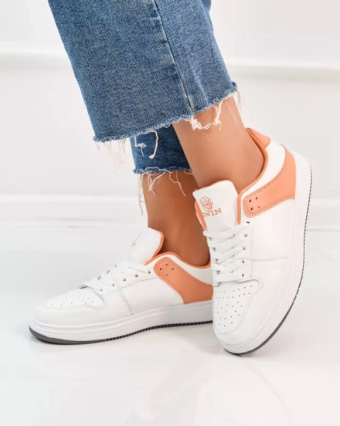 Royalfashion Beli in oranžni ženski športni copati Elevace