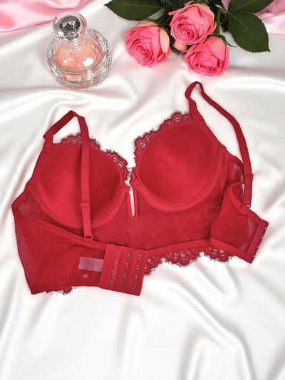 Royalfashion Ženski podložen nedrček z čipko, steznik stil Grace Corset