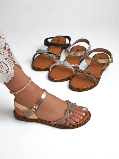Royalfashion Sandale femrash me zirkone dekorative Bella Shine