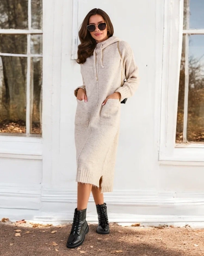 Royalfashion Dugi džemper haljina za žene