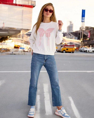 Royalfashion Ženska bombažna majica s tankim potiskom