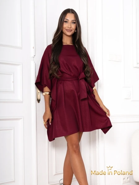 Aurelia Bordo Sukienka Elegante