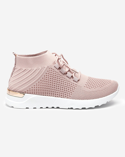 Royalfashion Damskie różowe tkaninowe buty sportowe Bamggy