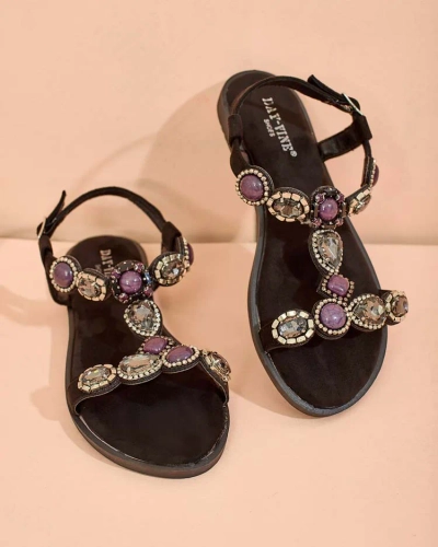 Royalfashion Ženski sandali s cirkoni Sobrinas