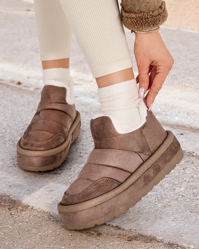 Royalfashion Ženski kratki škornji Zoeno a'la snow boots