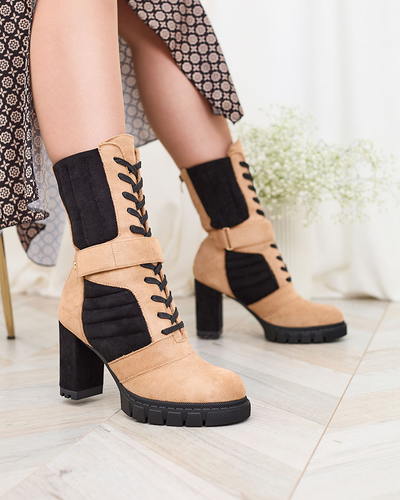 Royalfashion Svetlo rjavi izolirani ženski škornji Sehhra post