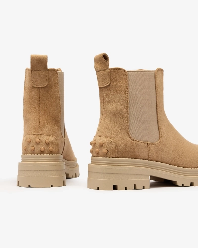 Royalfashion Ženski izolirani škornji v kamelji barvi Comfy Walk