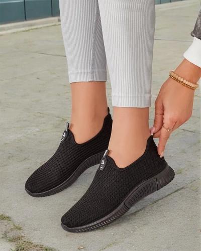 Czarne damskie buty sportowe slip-on Palomena - Obuwie