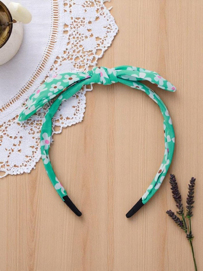Royalfashion Naglavni trak s pentljo v motivu cvetlic Florinka