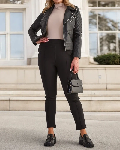 Royalfashion Otopljene ženske hlače tregings PLUS SIZE