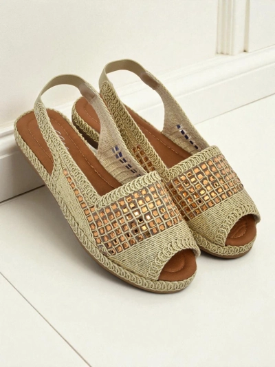 Ženske espadrile sandali z bleščicami Belle Sparkle