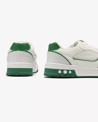 Royalfashion Sportowe sneakersy damskie w biało- zielonym kolorze Xirrat