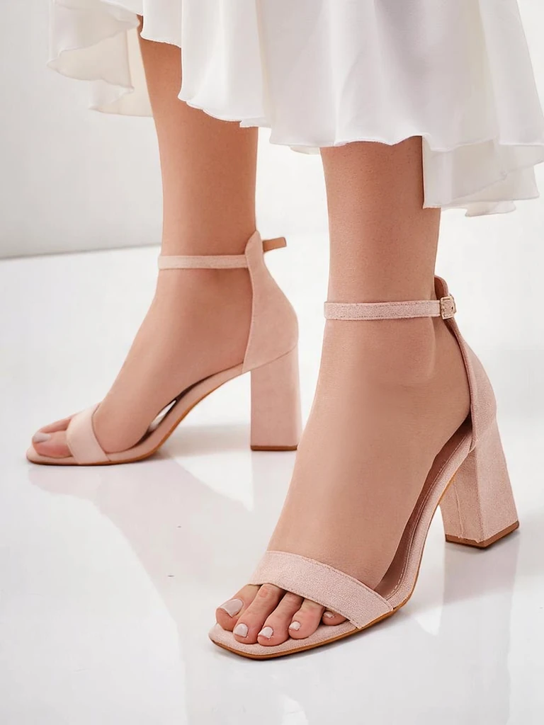 Royalfashion Ženske sandale iz ekološke sued kože Qwadrat