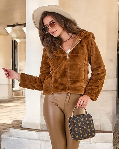 Royalfashion Ženska jakna iz imitacije krzna