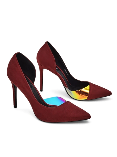 Royalfashion ženske čevlje s peto z mašnjo in holografskim vložkom Dremtru