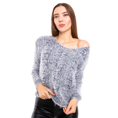 Royalfashion Granatowy sweter damski
