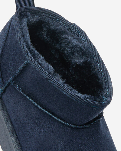 Royalfashion Mornarsko modri kratki ženski škornji a'la snežni škornji Teritsi