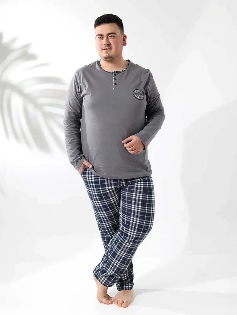 Royalfashion Pamuti sa lalaki nga PLUS SIZE pajamas
