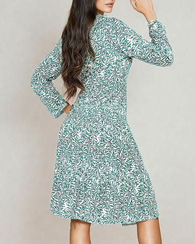 Royalfashion Ženska midi obleka s potiskom