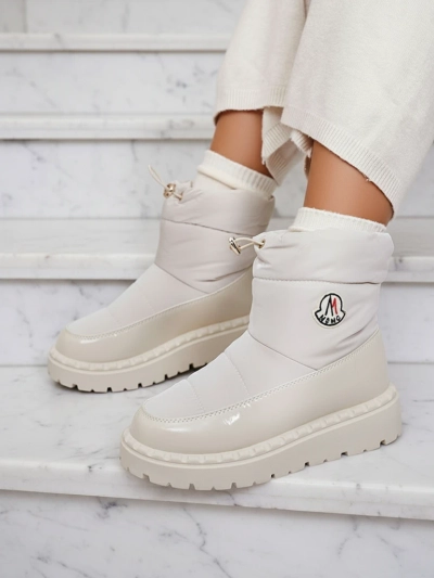 Royalfashion Ženski snežni škornji v krem barvi Ireda