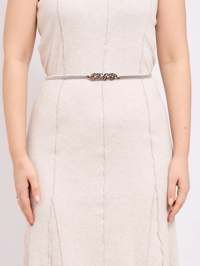 Ženski srebrn pas z okrasjem Letitia – eleganca v kovinskem stilu