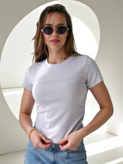 Royalfashion Ženska bombažna bluzica z napisom