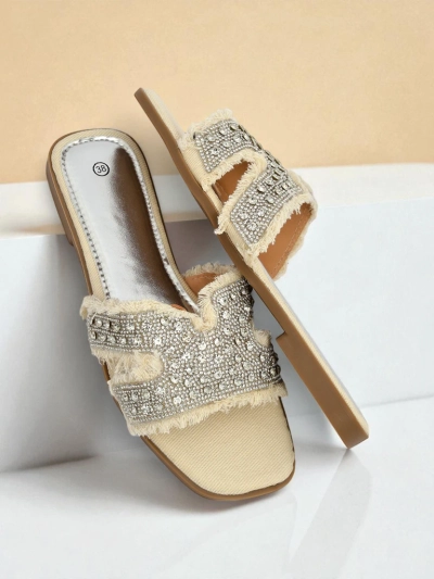 Royalfashion Ženski sandali z okrasnimi kamenčki CrystalEase